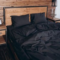 Простыня Maktex из варёного хлопка 200x220 Чёрный