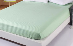 Простыня Maktex из страйп-сатина на резинке 180x200x30 Росток 1х1