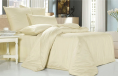 Пододеяльник Maktex из тенселя 200 х 200 60S 4307 Сливочный