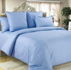 Простыня Maktex из страйп-сатина 280x280 Голубой 1х1