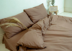 Простыня Maktex из сатина 220x240 Светло-коричневый