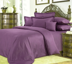 Простыня Maktex из сатина на резинке 140x200x30 Черника