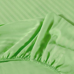 Простыня Maktex из страйп-сатина на резинке 200x220x30 Росток 1х1