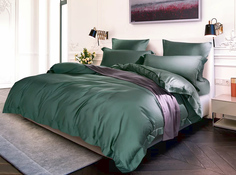 Пододеяльник Maktex из тенселя 145 х 215 60S 129 Темно-зеленый