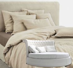 Простыня Maktex круглая из варёного хлопка на резинке 200x200x30 5358 Темно-бежевый