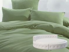 Простыня Maktex круглая из сатина на резинке 200x200x20 Фисташка Люкс