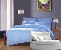 Простыня Maktex круглая из страйп-сатина на резинке 210x210x20 Небесный 0,5х0,5