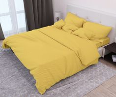 Пододеяльник Maktex из страйп-сатина 220 х 240 Золото заката 1х1