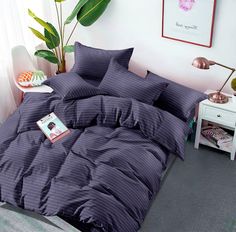 Пододеяльник Maktex из страйп-сатина 240 х 260 Космос 1х1