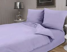 Простыня Maktex из сатина на резинке 200x220x40 Лаванда Люкс