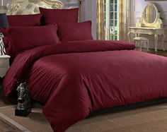 Пододеяльник Maktex из сатина 240 х 260 Бордо