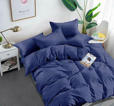 Простыня Maktex из страйп-сатина 220x240 Чернила 1х1