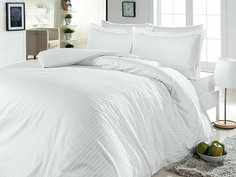 Простыня Maktex из страйп сатина 240x260 Белый 1х1