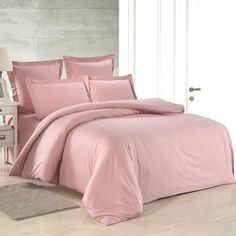 Пододеяльник Maktex из сатина 240 х 260 Дымчатая роза