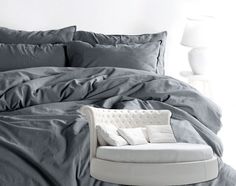 Простыня Maktex круглая из варёного хлопка на резинке 210x210x30 323 Серый
