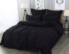 Простыня Maktex из сатина 220x240 Черный