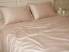 Простыня Maktex из тенселя 150x220 60S 4373 Пудровый