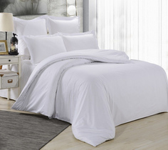 Пододеяльник Maktex из сатина 240 х 260 Белый