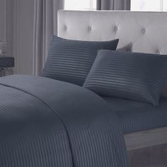 Пододеяльник Maktex из страйп-сатина 220 х 240 Асфальт 1х1