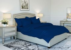 Простыня Maktex из поплина 220x240 Синий