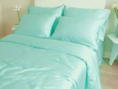 Простыня Maktex из тенселя на резинке 60S 043 Морская волна