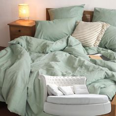 Простыня Maktex круглая из варёного хлопка на резинке 220x220x30 233 Ментол