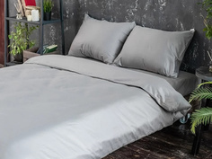 Пододеяльник Maktex из тенселя 220 х 240 60S 4216 Серебро