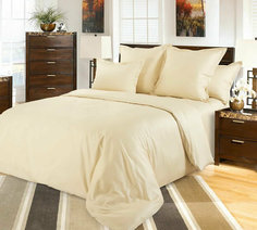 Простыня Maktex из сатина 150x220 Шампань