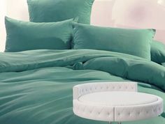 Простыня Maktex круглая из сатина на резинке 210x210x30 Бирюза Люкс