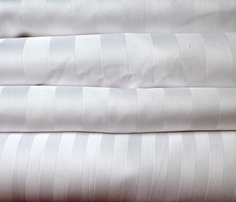 Простыня Maktex из страйп-сатина на резинке 140x200x30 Белая 3х3