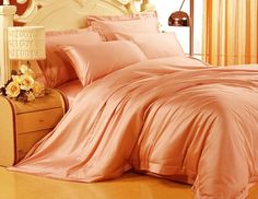 Пододеяльник Maktex из тенселя 200 х 220 60S 4382 Персик