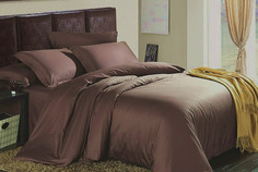 Простыня Maktex из сатина 180x220 Шоколад