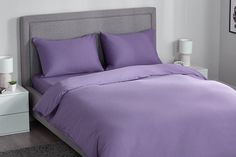 Простыня Maktex из сатина на резинке 90x200x20 Фиолетовый глянцевая