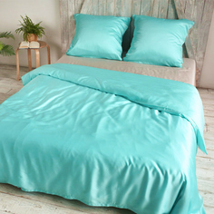 Пододеяльник Maktex из тенселя 200 х 220 60S 27 Бирюзовый берег