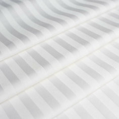 Пододеяльник Maktex из страйп сатина 175 х 215 Белый 3х3