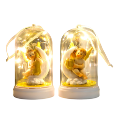 Сувенир полистоун свет Ангел с музыкальным инструментом МИКС 5,8х5,8х10,5 см No Brand