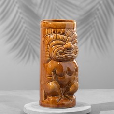 Тики стакан "Mckay Idol", красно/коричневы, керамический, 440 мл микс No Brand