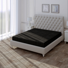 Простыня LoveME Premium на Резинке 160x200 на высоту матраса 30см Black, черный