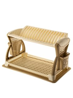 Сушилка для посуды ElfPlast, двухъярусная, слоновая кость