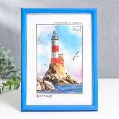 Фоторамка пластик "Палитра" 15х21 см, синий No Brand