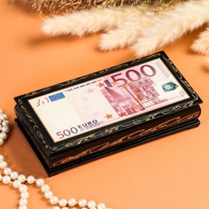 Шкатулка - купюрница «500 EURO», 8,5?17 см, лаковая миниатюра No Brand