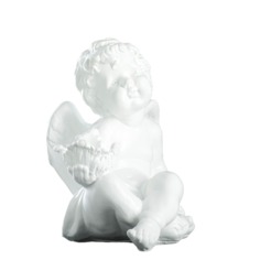 Подсвечник "Ангел сидя в руке"белый, 26х21х30см Хорошие сувениры