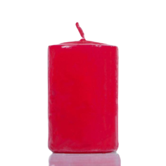 Свеча - цилиндр, 4х6 см, 9 ч, красный No Brand