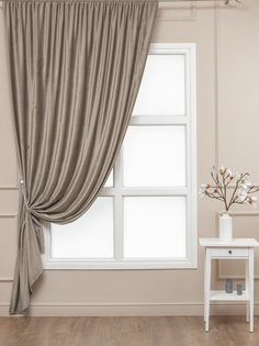 Штора классическая Amore Mio T66-65 200x270 см бежевая