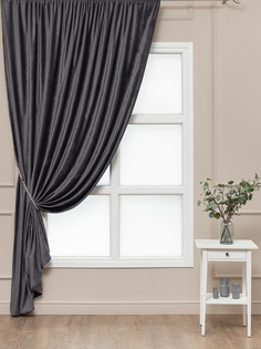 Штора классическая Amore Mio T66-16 200x270 см серая