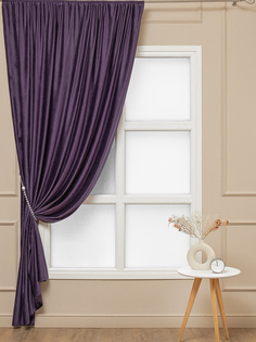Штора классическая Amore Mio T66-103 200x270 см фиолетовая