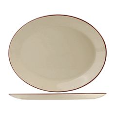 Блюдо Steelite овальное Ivory Claret L 39.5 см