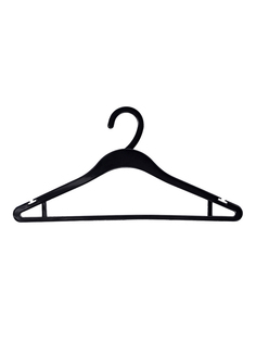 Вешалки (плечики, тремпель) для одежды пластиковые 40х19 см комплект из 10 шт, черные URM
