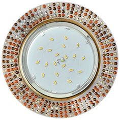Ecola GX53 H4 5319 Glass с прозр.-янтарной мозаикой/фон зеркальный./центральная час