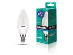 Лампа светодиодная CAMELION, E14, 10W, 6500K, "Свеча", арт. 682533 - (10 шт.)